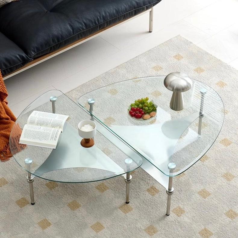 ガラスコンビローテーブル