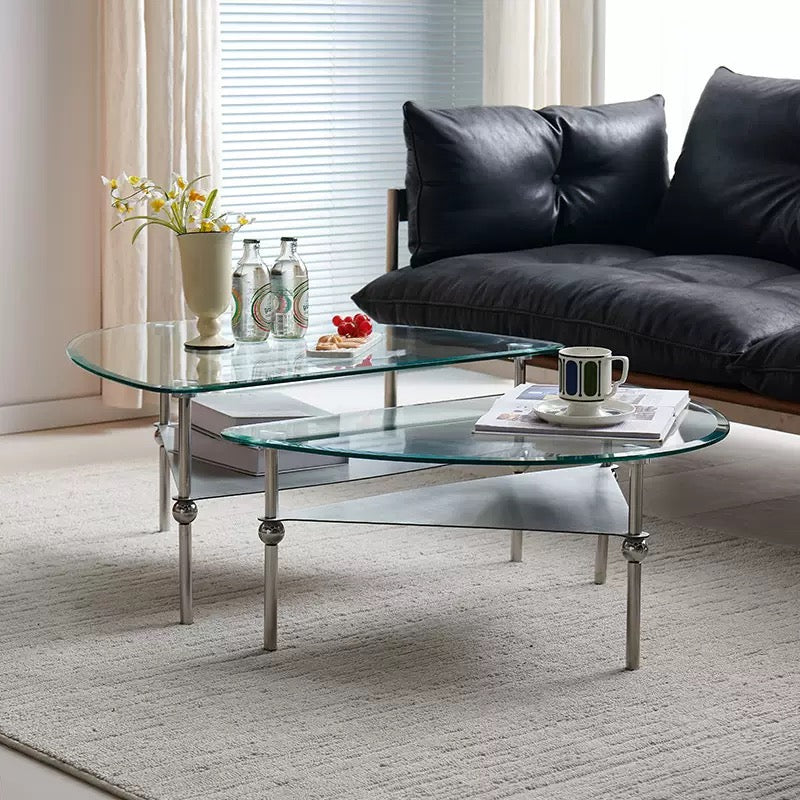 ガラスコンビローテーブル