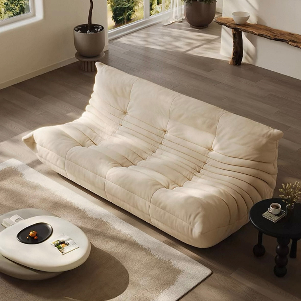 Hugソファ-トリプル（スエード）