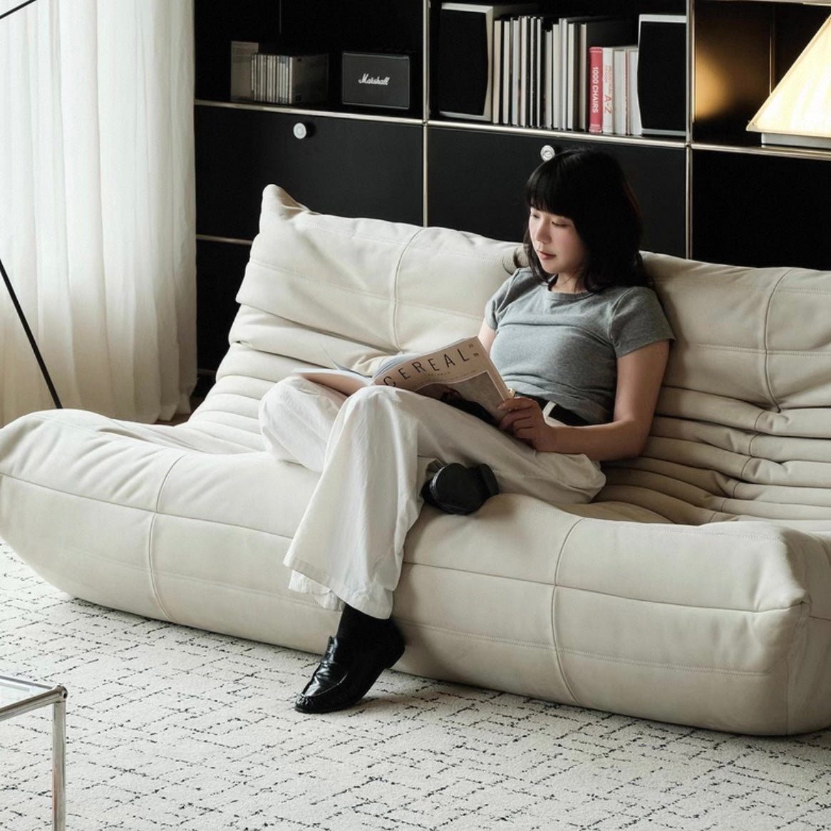 Hugソファ-トリプル（スエード）